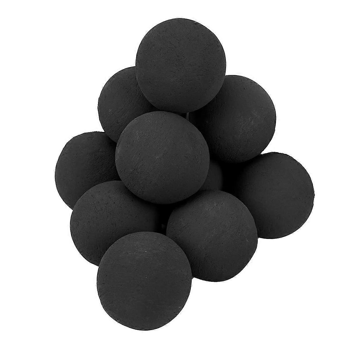 كرات النار الخزفية ، مجموعة من 10 مجموعة النار المستديرة لحفر النار الداخلية والخارجية أو المواقد ، 3 بوصة