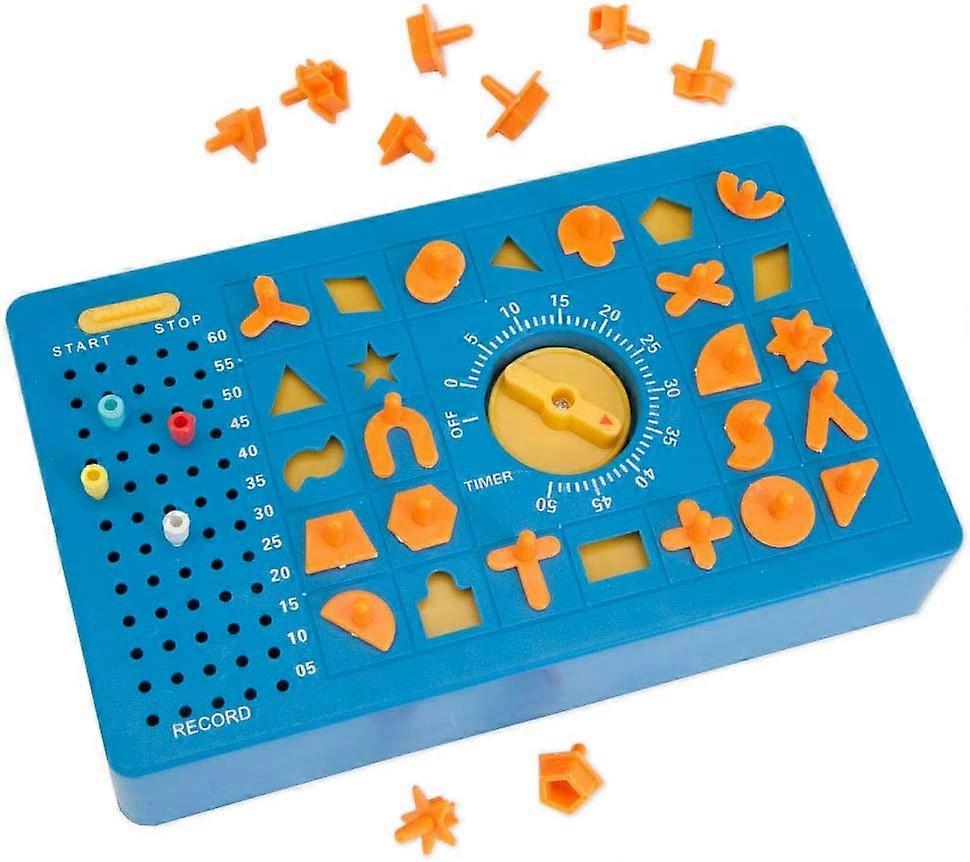 Limited Time Fun Board Game, Play Unit with Timer and Pop-Up Tray - Game Size 12x12x12.5cm, Blue