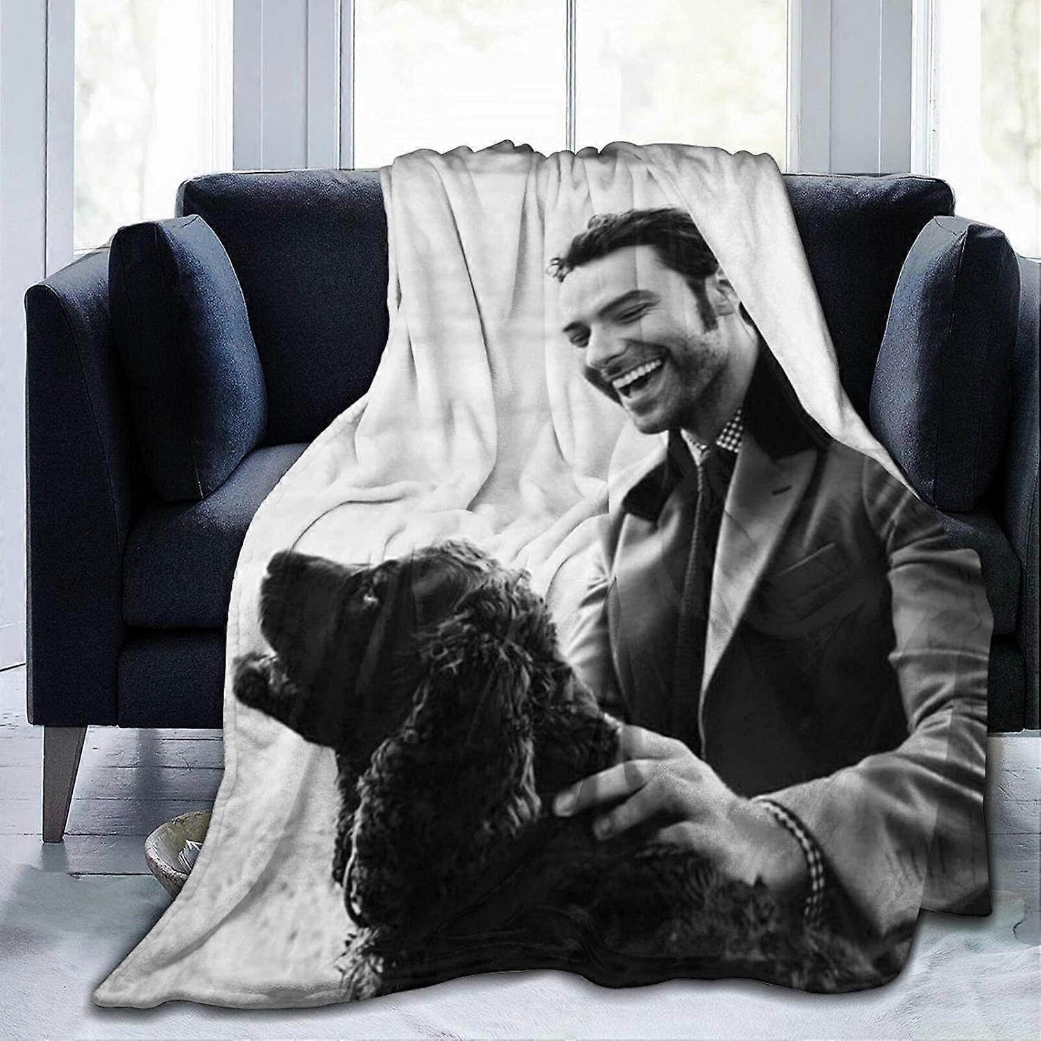 Aidan Turner Blanket Ultra-Soft Flannel Blanket 3D Print Fluffy Plush Blanket Bedding Decor Throw Blanket for Living Roo-DW10734