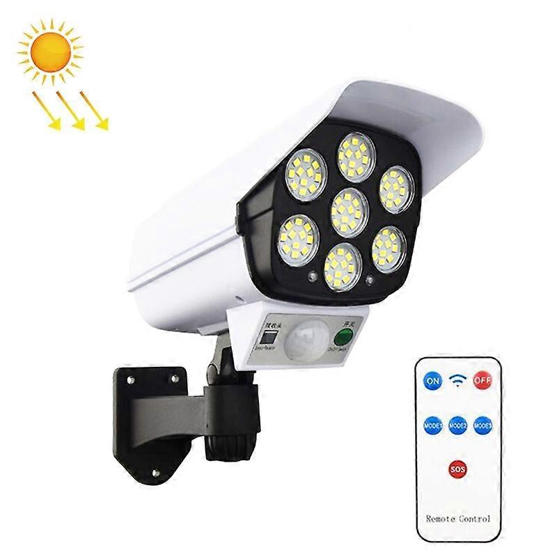 Solar Sensor LED Wall Light, Style: Remote Control (77LED) Remote Control (77LED)