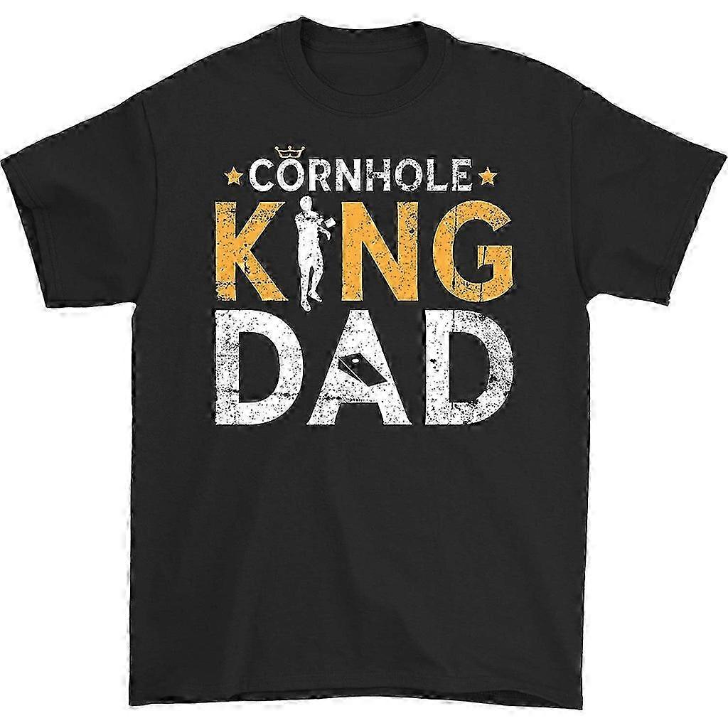 Cornhole King Dad Crew Neck T-Shirt