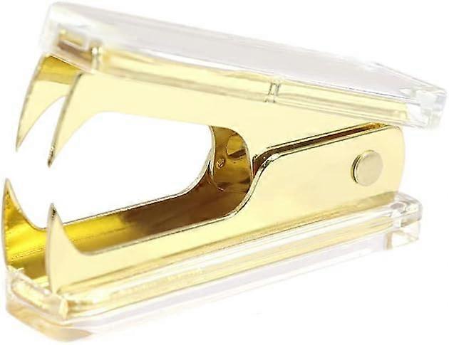 أداة مزيل التدبيس - الترتر الاحترافي شفاف أكريليك دبابيس مجتذب مع قفل ، إزالة دباسة مخلب الصلب الذهبي الوردي