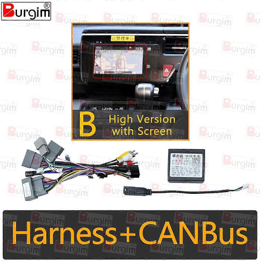 Car Radio Fascias Frame Honda Stepwgn 5 RP 2015-2021 10 inch 2DIN Stereo Panel Wiring Harness Power Cable Adapter Canbus Decoder