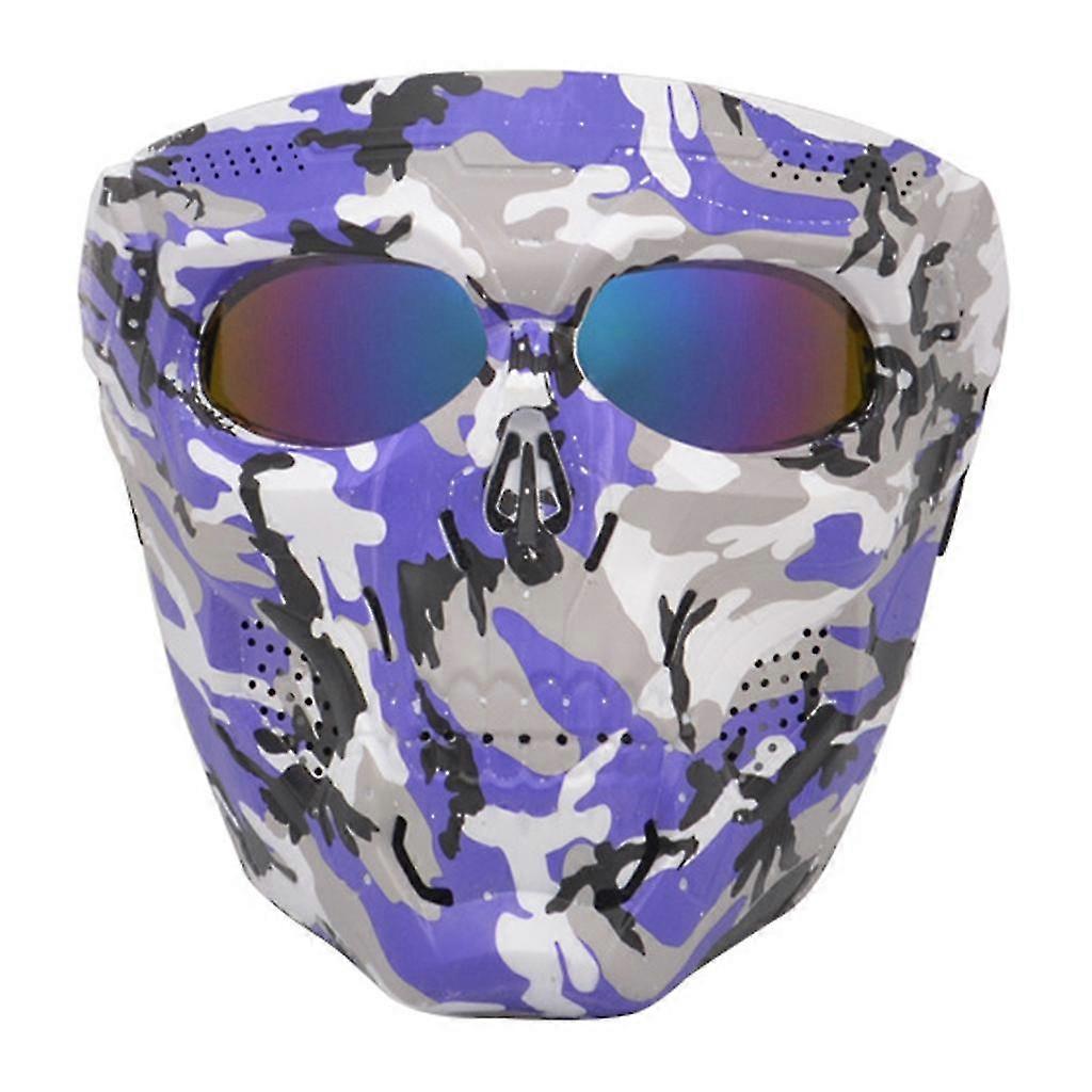 Cosplay Outdoor Airsoft Mask Skeleton Skull Mask with Goggles Eye Protections