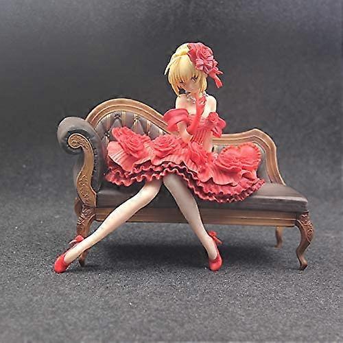Aquamarine Fate/Extra Red Girls Anime PVC Action Figures Toys Anime Figure Handmade Statue Decoration Collection Anime Cartoon Game Character Model St