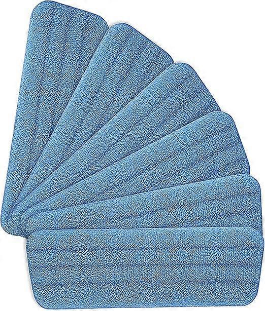 16.5"x5.5"Blue 6pcs Mop Pads Replacement,Microfiber Spray Mop for Spray Mops