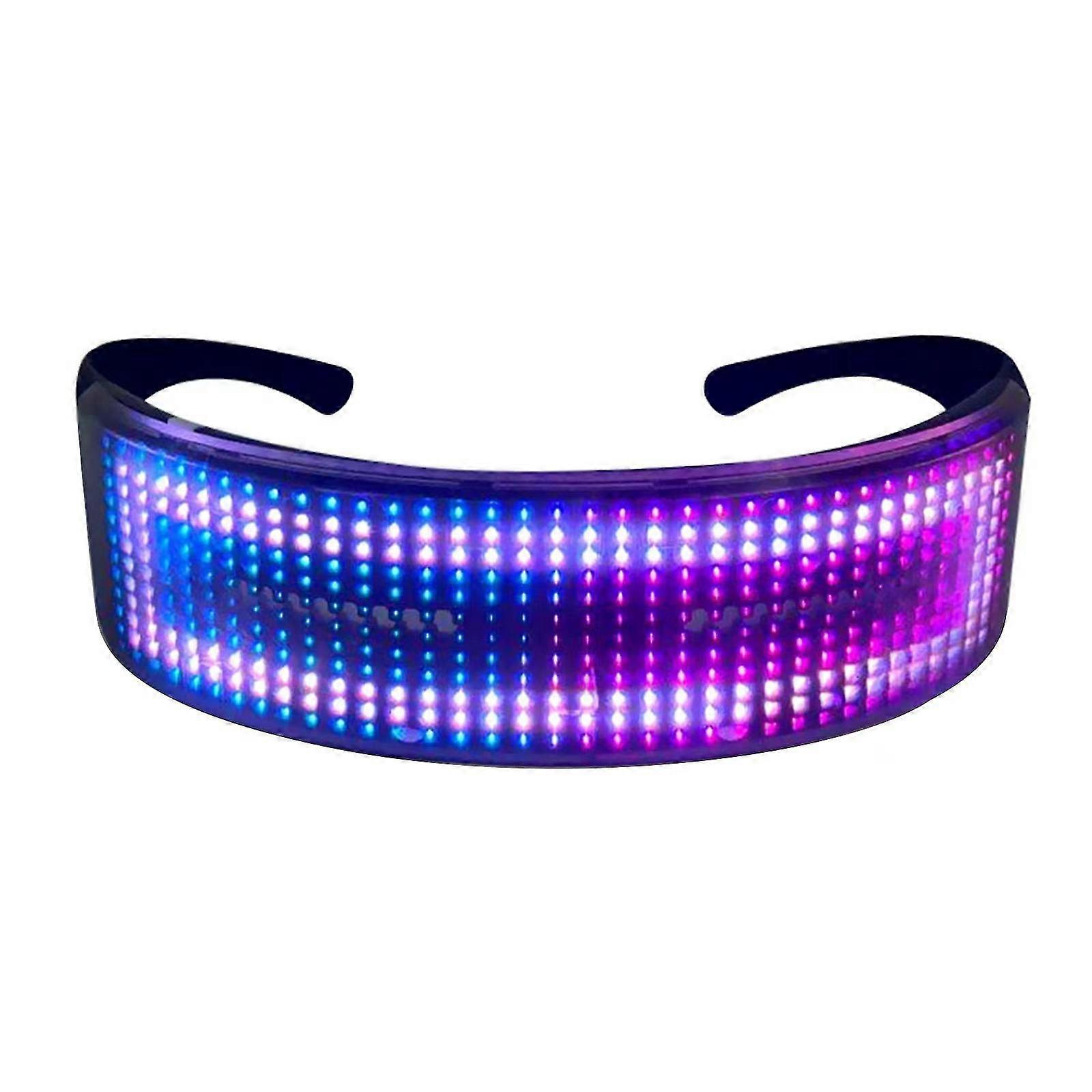 Led - Luminous Glasses Mobile App Tooth Display Bar Bune Electric Syllable Louver Luminous Glasses