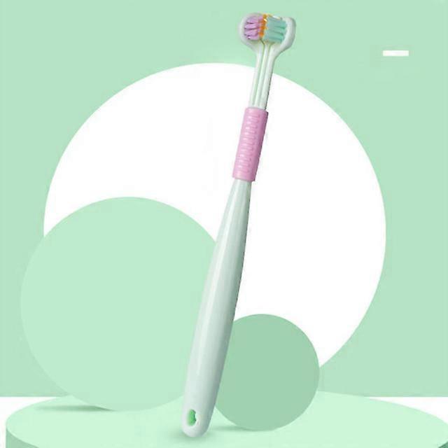 3D Stereo Three-Sided Toothbrush for Children's Tongue Scraper Deep Cleaning Ultra Fine Soft Hair Portable Travel Oral Care ToolToothbrushes