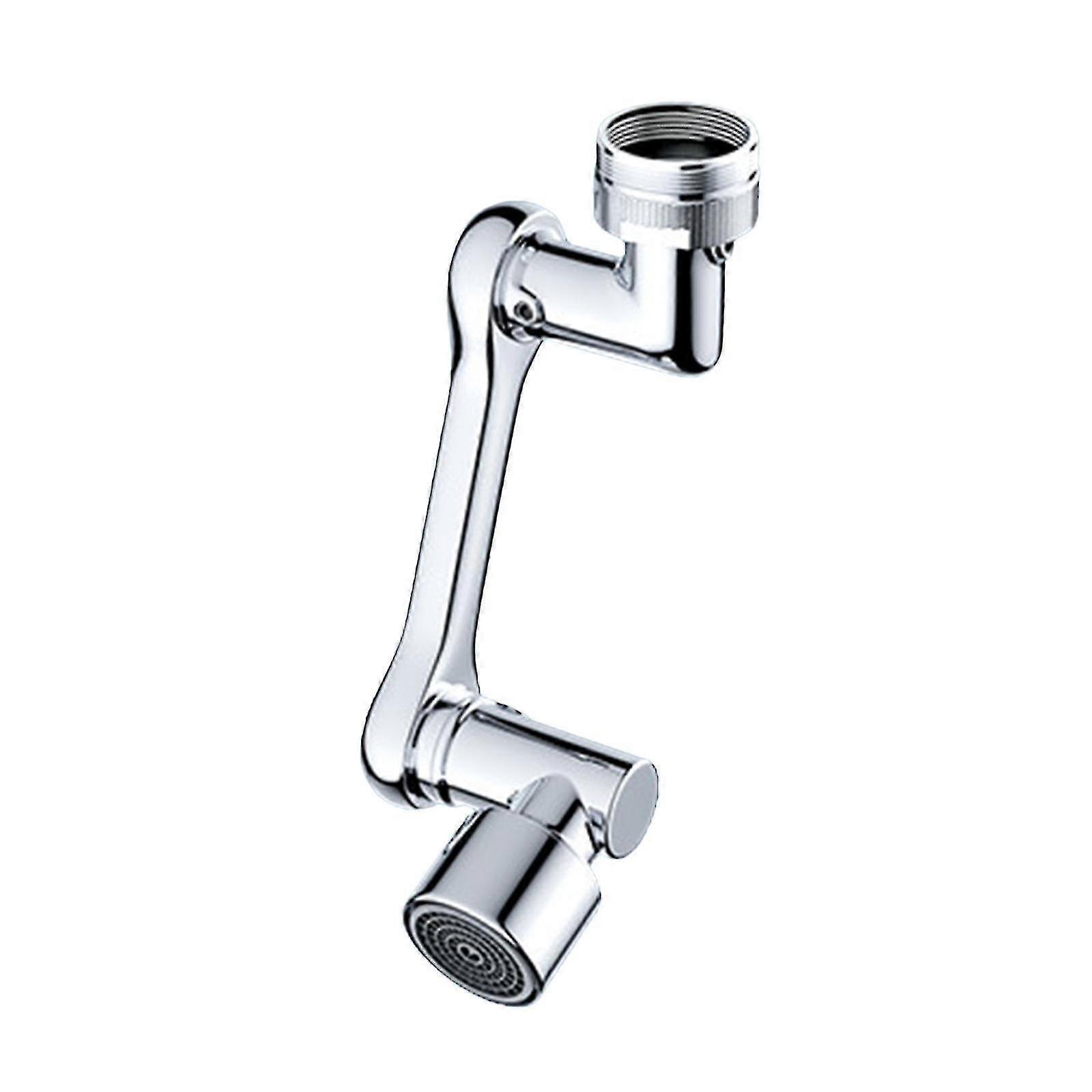Splash-proof Filter Faucet 1080 Rotating Faucet Extender,1080 Degree Swivel Spray Aerator Silver