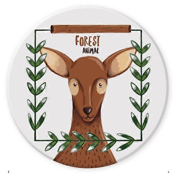 Diatomite Absorbing Coasters, Heat-Insulating, Moisture-Absorbing Coasters, Forest Animals 06