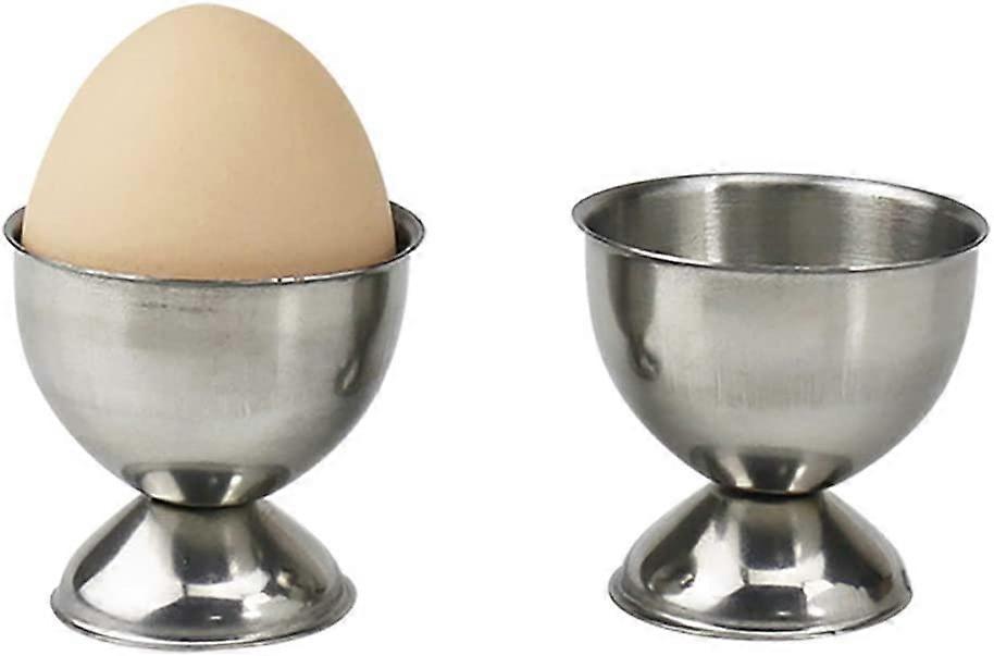 2Pcs Stainless Steel Egg Cups Egg Holders Egg Tray Kitchen Gadgets Tools for Hard Boiled Eggs