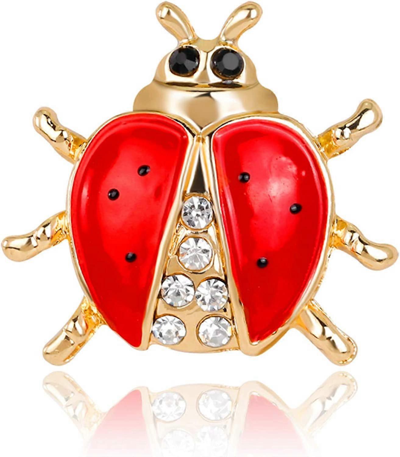 ブローチピン、光沢のあるラインストーン動物クリスマスレッドローカストパーティーブローチピンギフト女性のための女の子絶妙なギフト