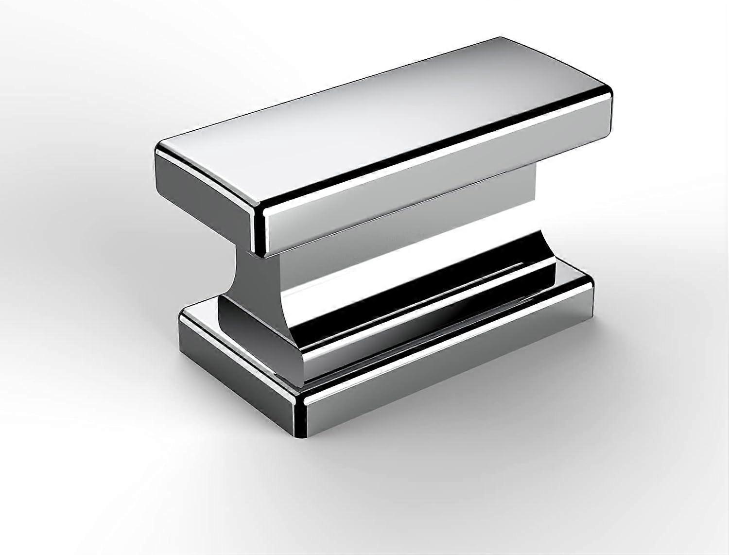 10 Pack Brushed Satin Nickel Cabinet Knobs 1.46 Inch(37mm) Single Hole Cabinet Handles Rectangle Dresser Knobs Drawer Knobs and Pulls