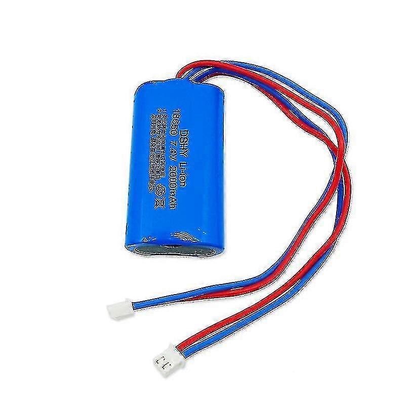 بطارية ليثيوم عالية الجودة 18650 7.4 فولت موصل مزدوج Xh2.54 2000 مللي أمبير في الساعة للتحكم عن بعد في الألعاب قنبلة مائية كهربائية