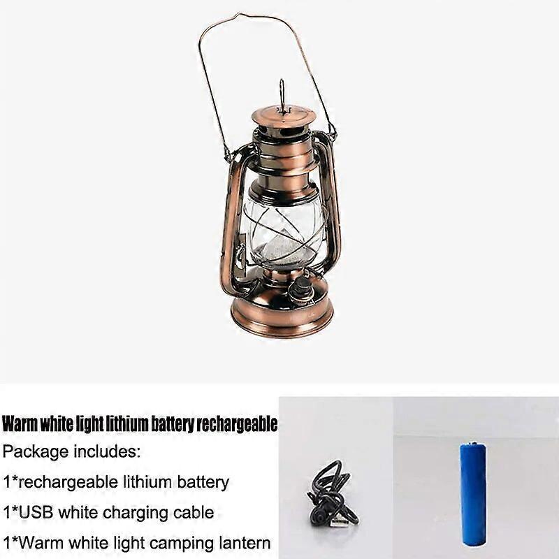 31cm Vintage Camping Lantern Battery USB Rechargeable