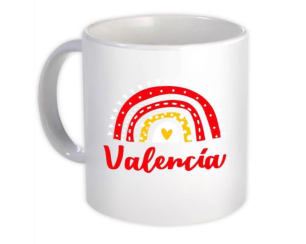 Geschenkbecher: Valencia Spanien Regenbogen