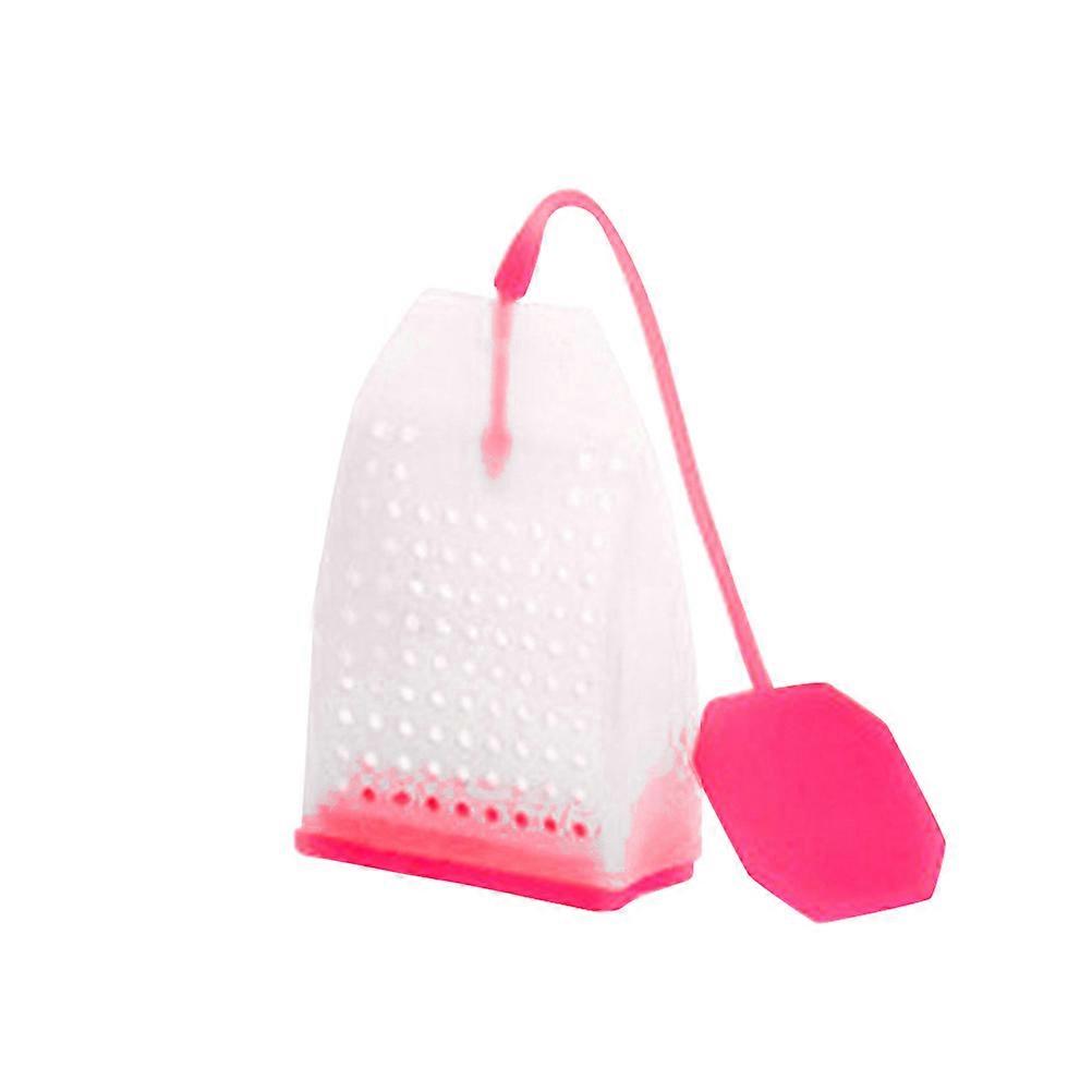 Silicone Reusable Tea Bag Tea Infuser Strainer Loose Leaf Filters Steeper for Tea Cups Mugs Teapots (Rose Red)