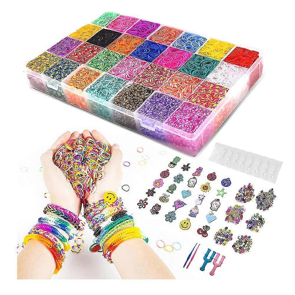 10000+ Creative Loom Twist Rubber Bands Jewelry Making Kit