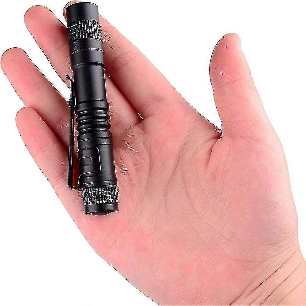 Led Pen Torch Mini Flashlight Super Small Pocket Clip Waterproof Powered