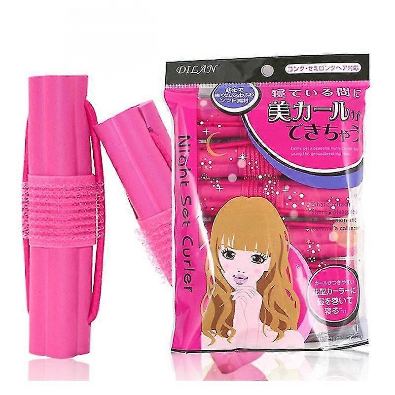 6pcs Sponge Foam Cushion Hair Styling Rollers Curlers Tool Pink Set