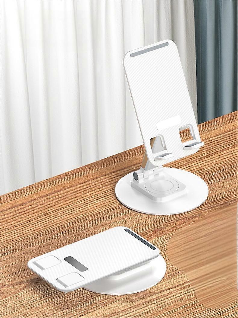 Mobile phone holder, rotatable and foldable, suitable for desktop placement