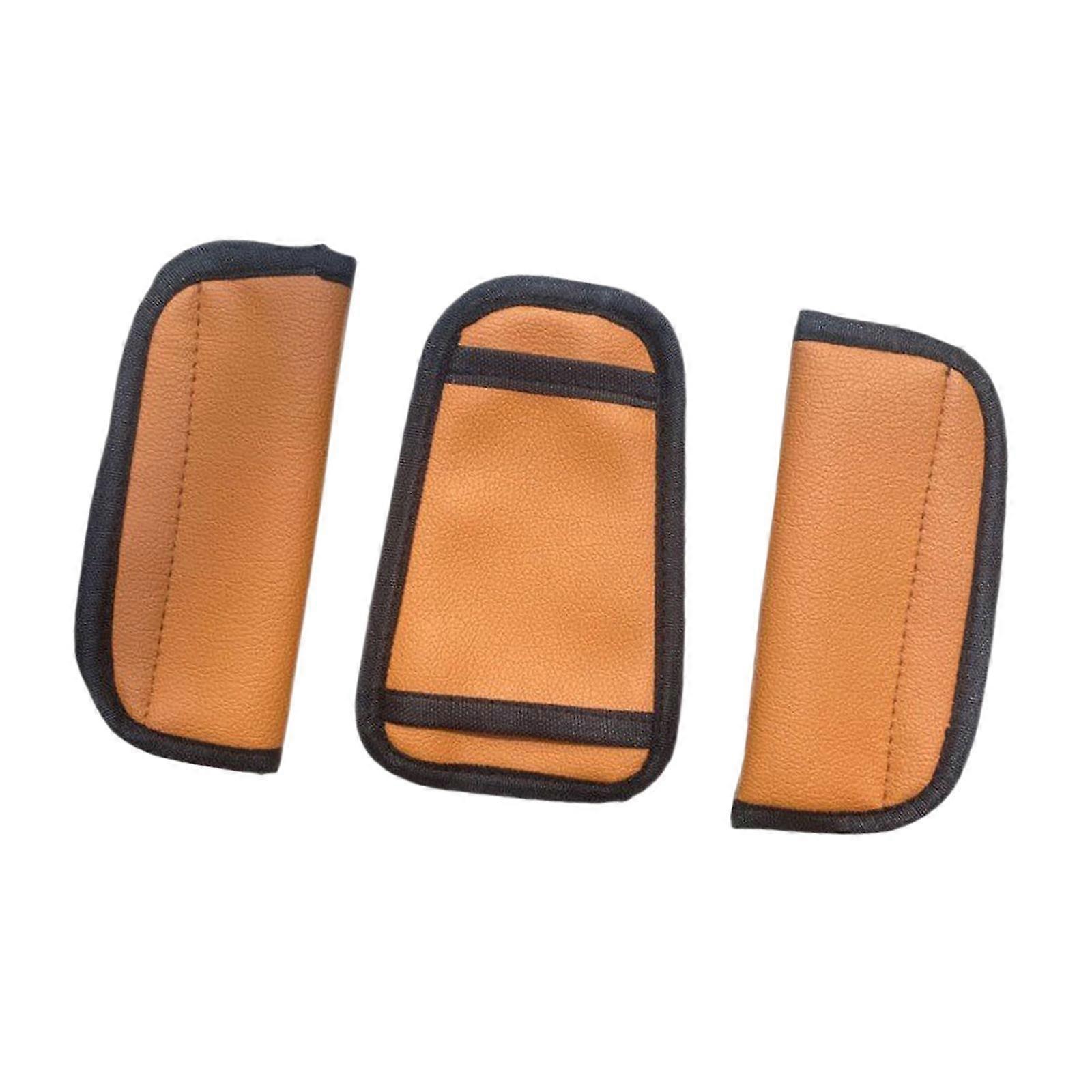 Stroller Shoulder Strap Cover with Crotch Pad Seat Belt Pad for Booster Seat brown