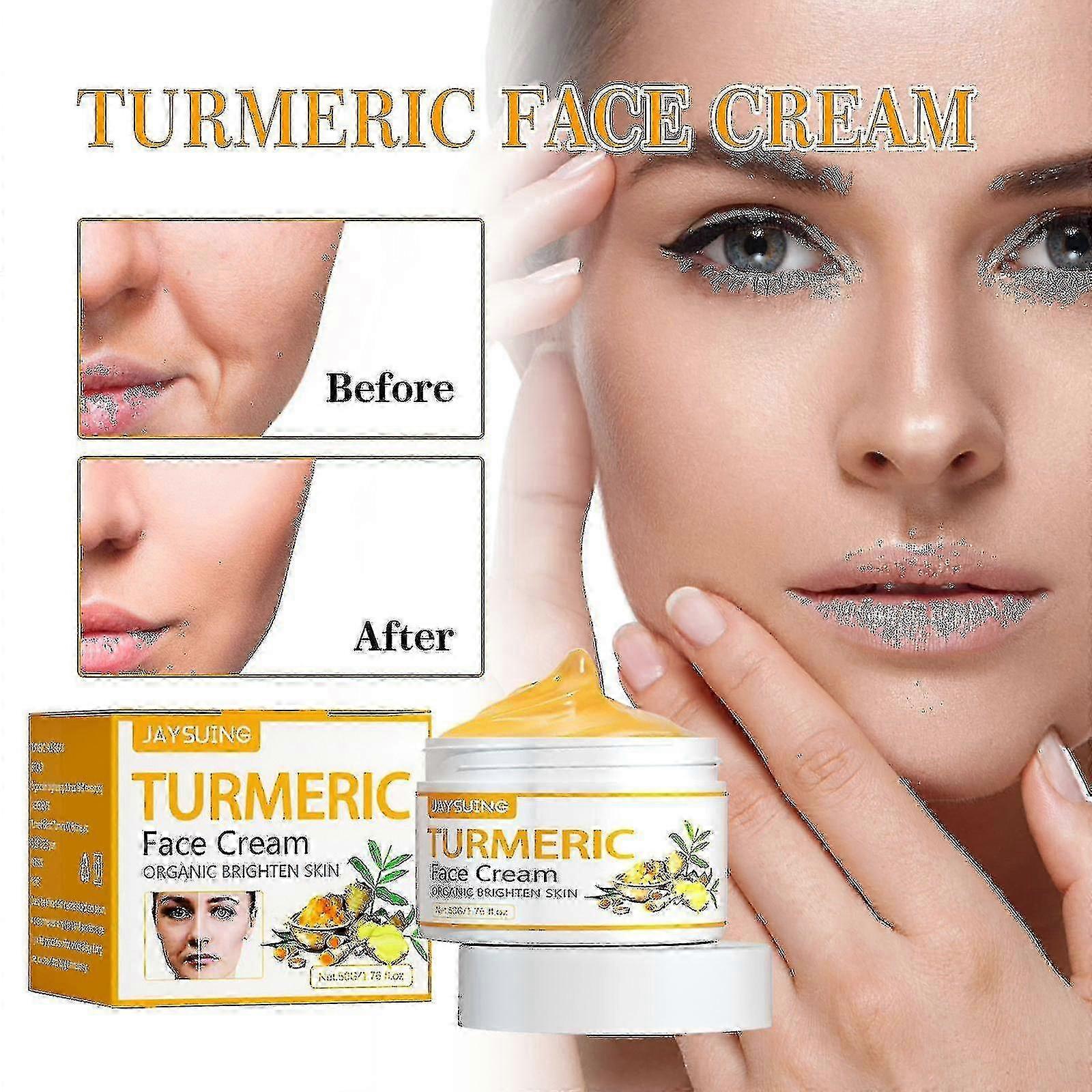 Jaysuingフェイシャルブライトニングのためのアンチエイジングターメリックファーミングクリーム