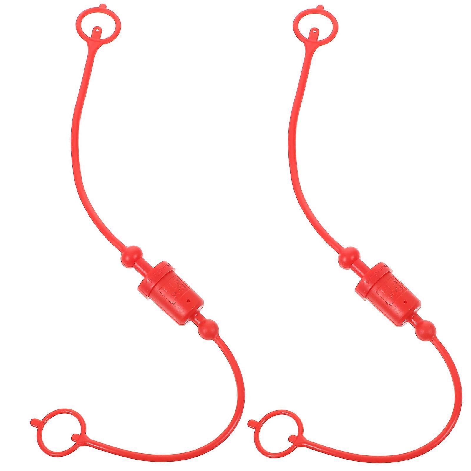 2 Sets Hydraulic Quick Coupler Dust Caps Hydraulic Connector Covers Caps and Plug Kit 1/4