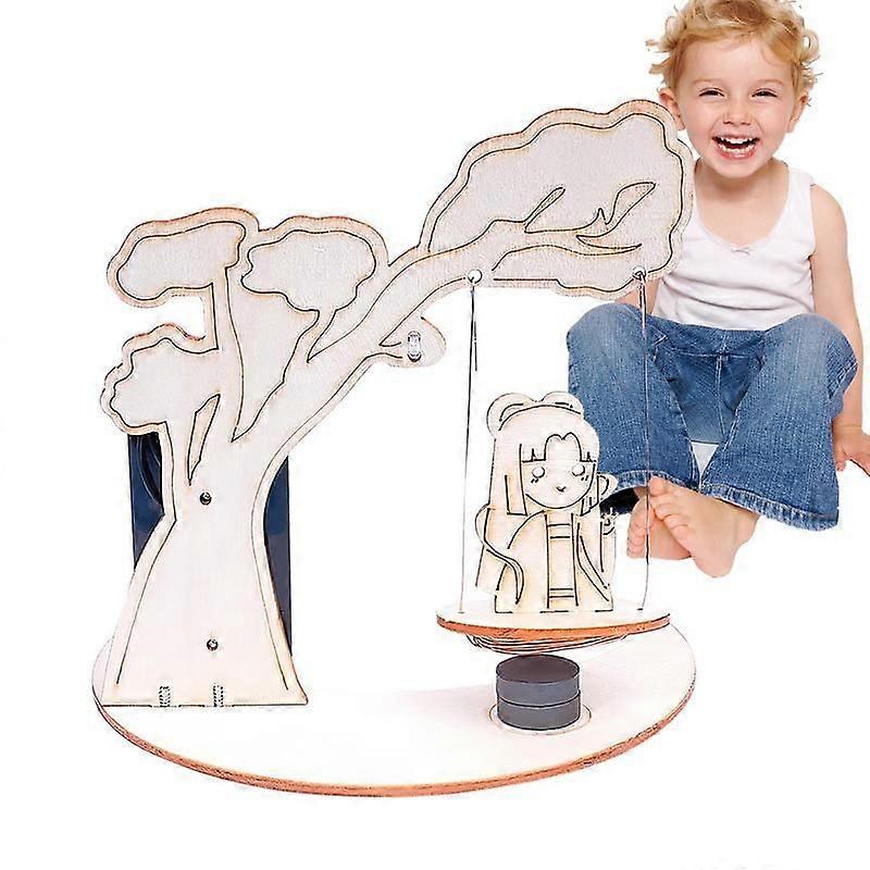STEM DIY Toy Swing Creative Handmade Materials For Invention Experiment Wood Swing Toys Set For Home Laboratory Classroom