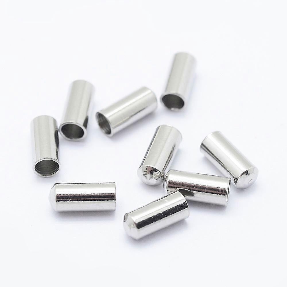Tarnish Resistant 304 Stainless Steel Cord Ends End Caps Column Stainless Steel Color 7x3mm Inner Diameter: 2.5mm
