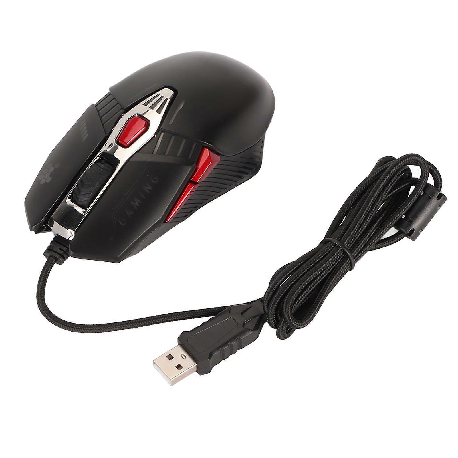 RGB Gaming Mouse Wired 7200 DPI Optical Gamer Mice with Programmable Buttons and Backlit Modes
