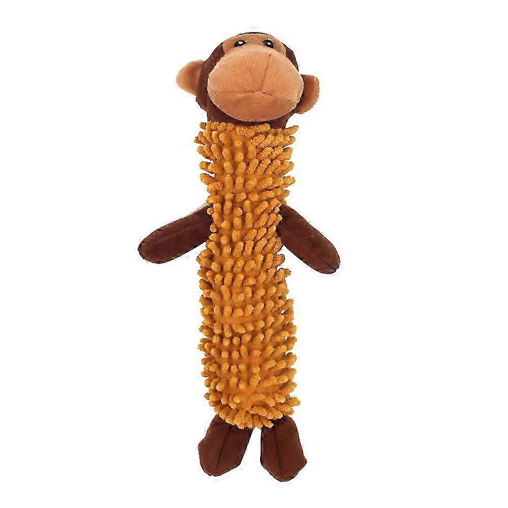Pet Dog Cat Plush Monkey Sheep Crocodile Sound Bite Playing Toy -