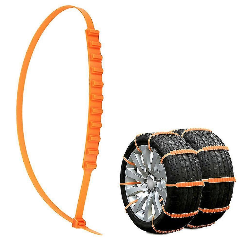 10pcs Portable Tire Chains Adjustable Zipper Reusable Car Snow Chains Universal Emergency Snow Tire Chains