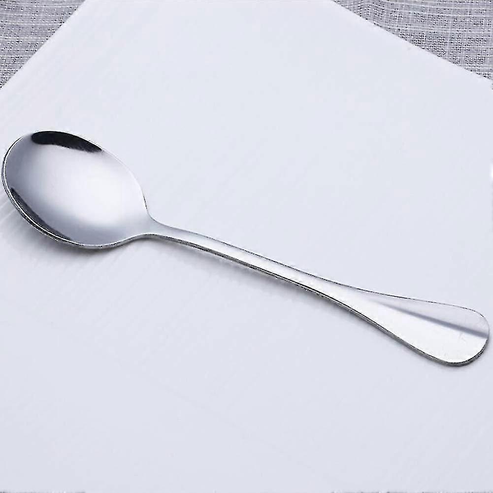 6pcs Round Long Handle Soup Coffee Spoons - Different Length And Different Dia - Table Middle Spoons With Stainless Steel