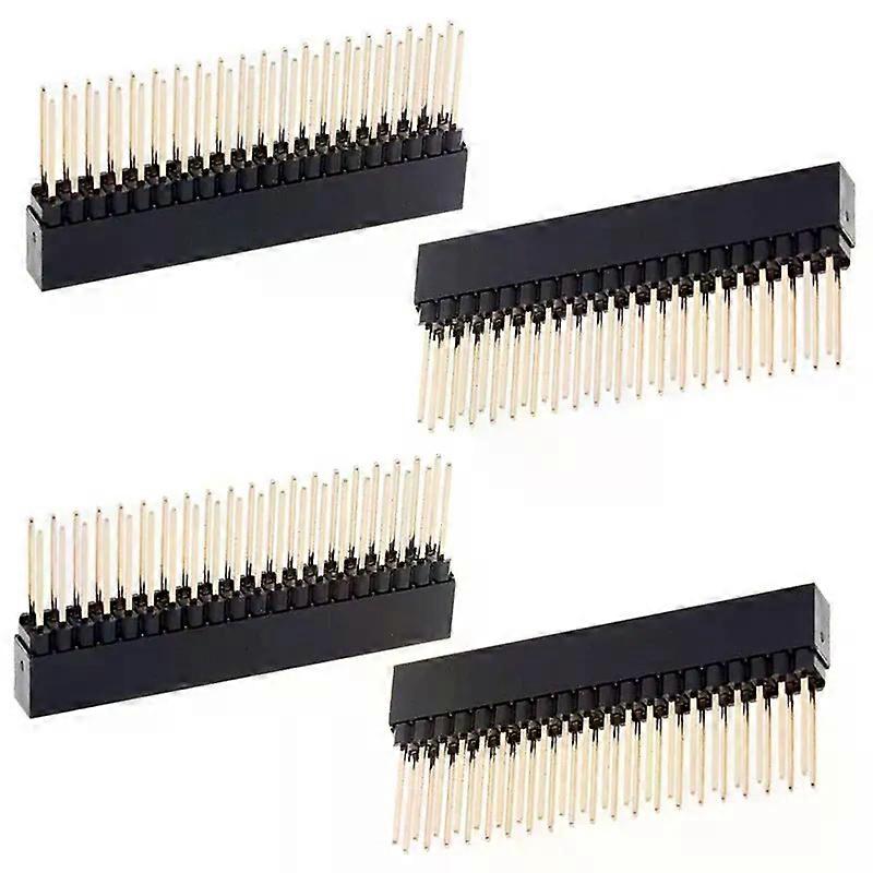 2 x 20(40 Pin) Stacking Header for Raspberry Pi A+/B+/Pi 2/Pi 3 Extra Tall Header (Pack of 4)