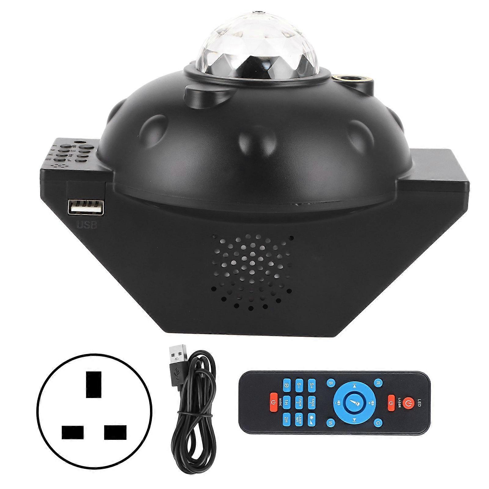 Bluetooth Projector Lamp Multi?Function Remote Control Timing USB Light for Holiday Party 100-240VUK Plug