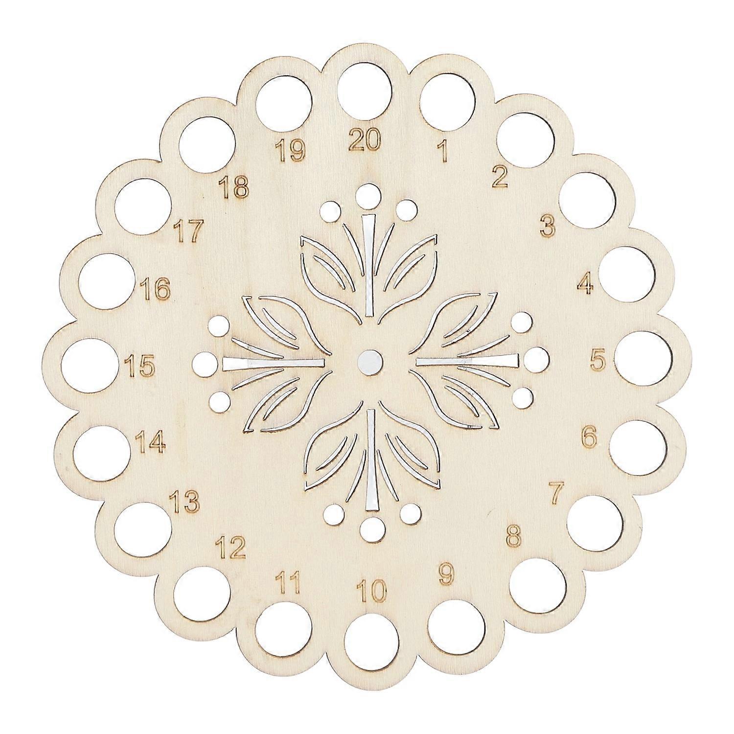 Wooden Embroidery Floss Organizer Multipurpose Hollow Design Multi Holes Cross Stitch Floss Thread H