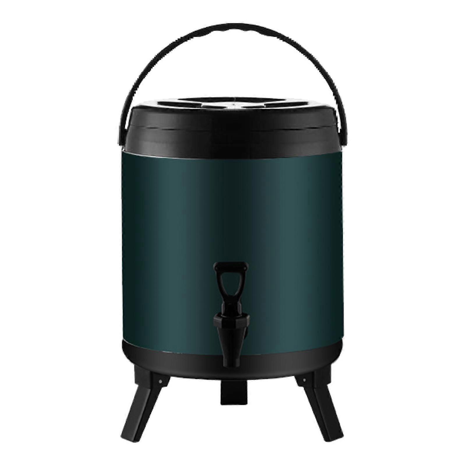 Barril isolado de aço inoxidável com potes de estoque de alça para chá suco café 6L