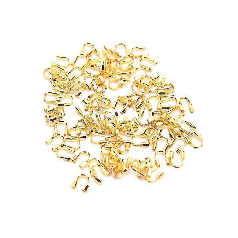 100Pcs U Shape Clasps Wire Thread Protectors Diy Making Jewelry Connector Craft