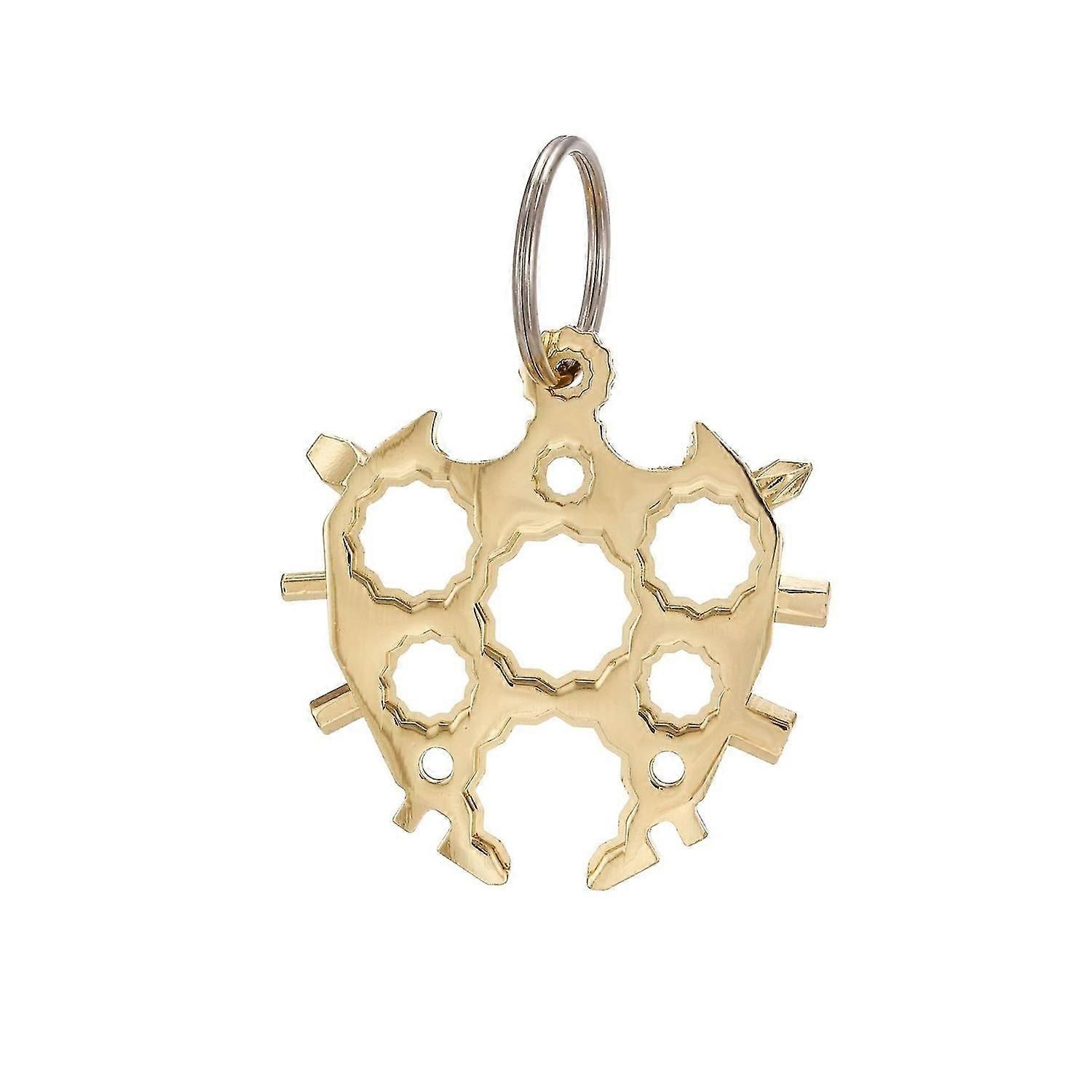 18 In 1 Snowflake Multi-tool Pocket Tool Spanner Hex Wrench Bottle Opener Multifunction Key Ring