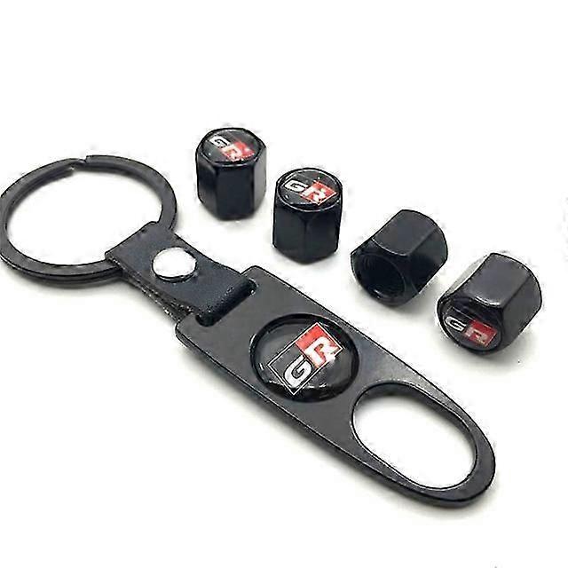 4pcs Car Wheel Tire Stem Air Valve Caps Anti-theft For Toyota Gr Sport Gazoo Racing Rav4 C-hr Mirai Prado Avensis Accessories Shry