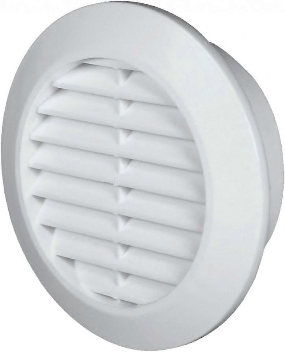 T74 Rundes Lüftungsgitter mit Moskitonetz Weiß Ø 60 mm