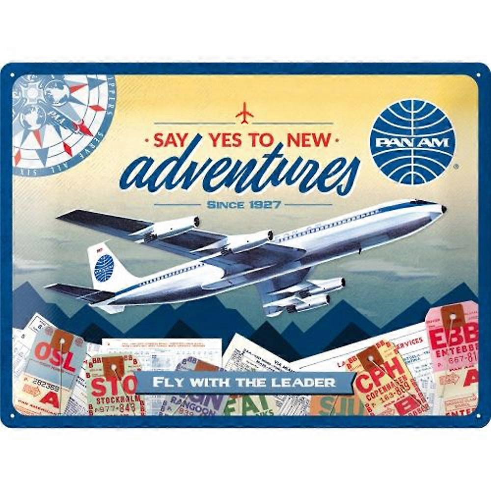 Nostalgic-Art Pan Am Adventures Large Sign (30x40cm)