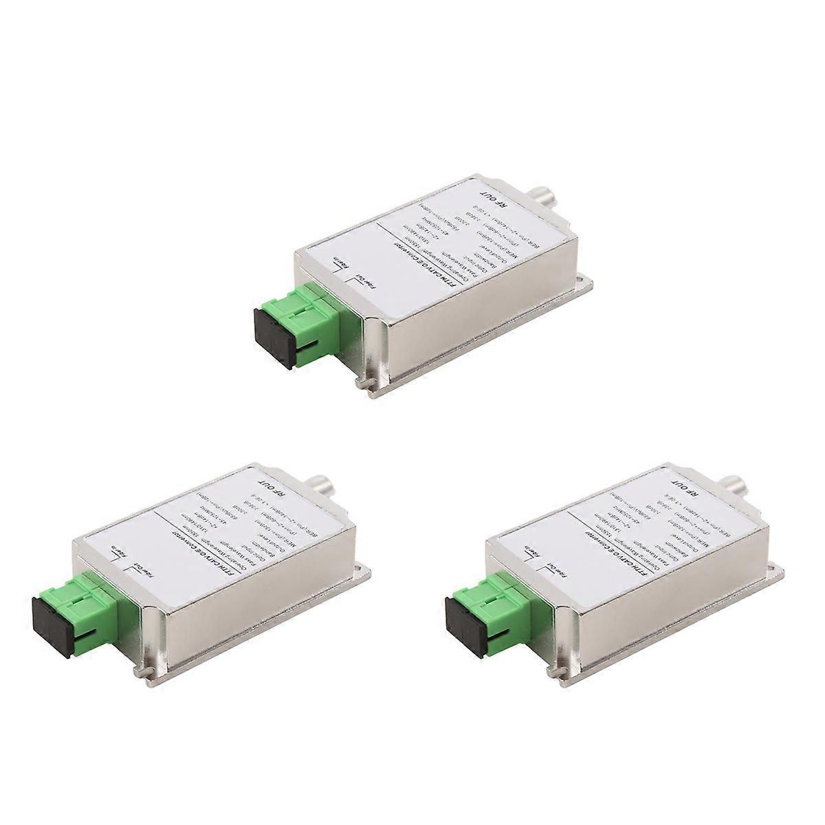 3X Mini CATV FTTH Receiver Fiber Optical WDM Node RF Converter Triplexer Minimode Indoor AGC 1310nm