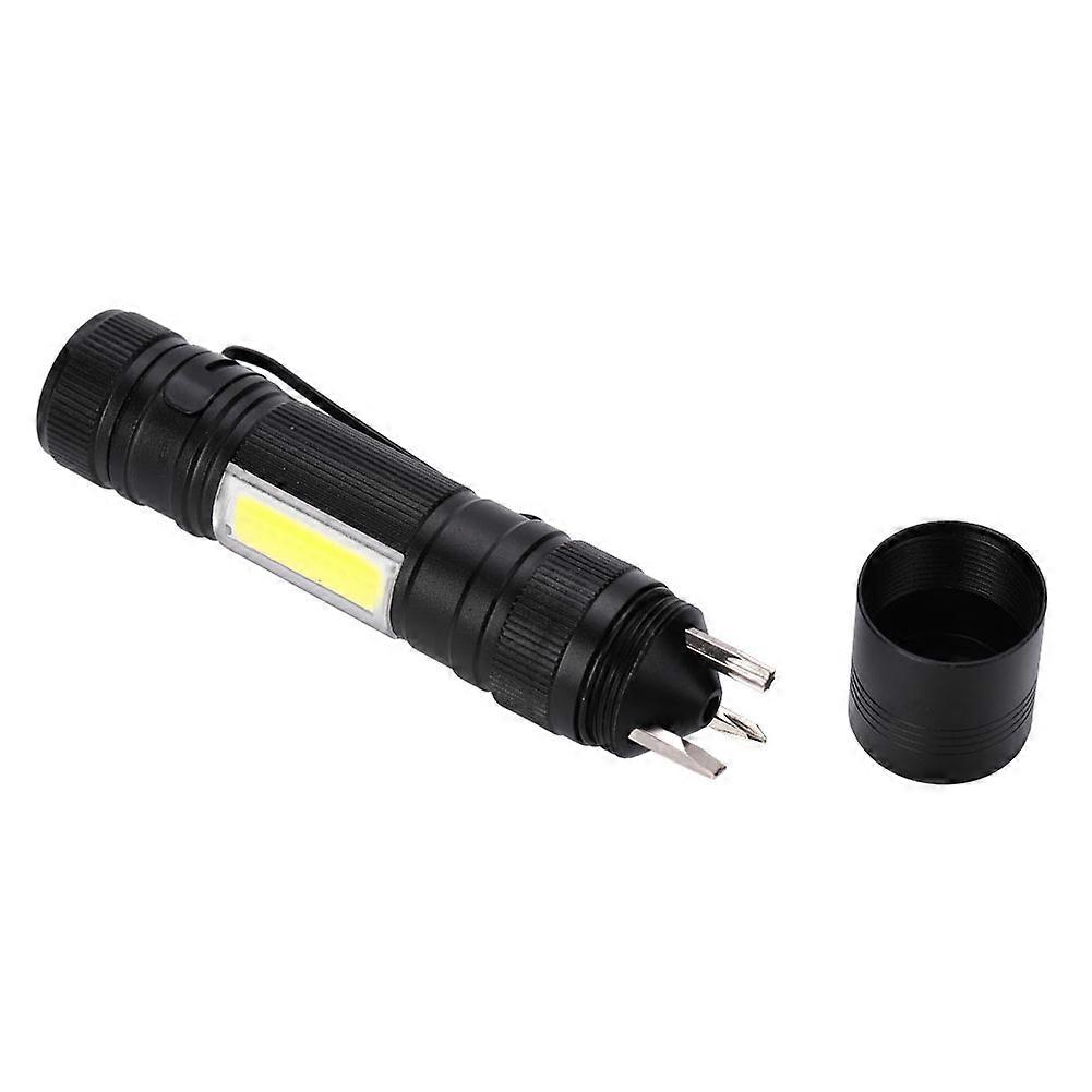 3 Mode COB Mini Flashlight With Screwdriver And Magnetic Base Compact Pocket-Size COB LED Tool