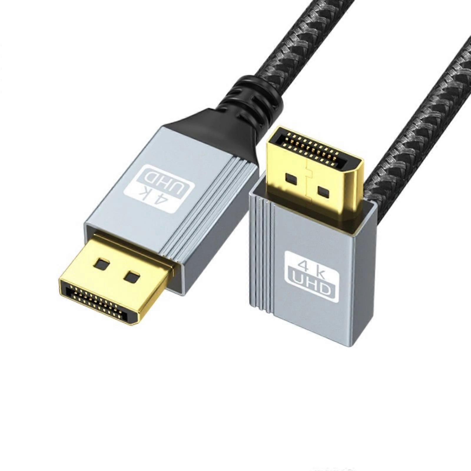 Καλώδιο 90 μοιρών DisplayPort 1.4 σε DisplayPort προαιρετικό για 4K, 60Hz και 2K 144Hz Συμβατό με 1080P/240Hz Διάφορες συσκευές