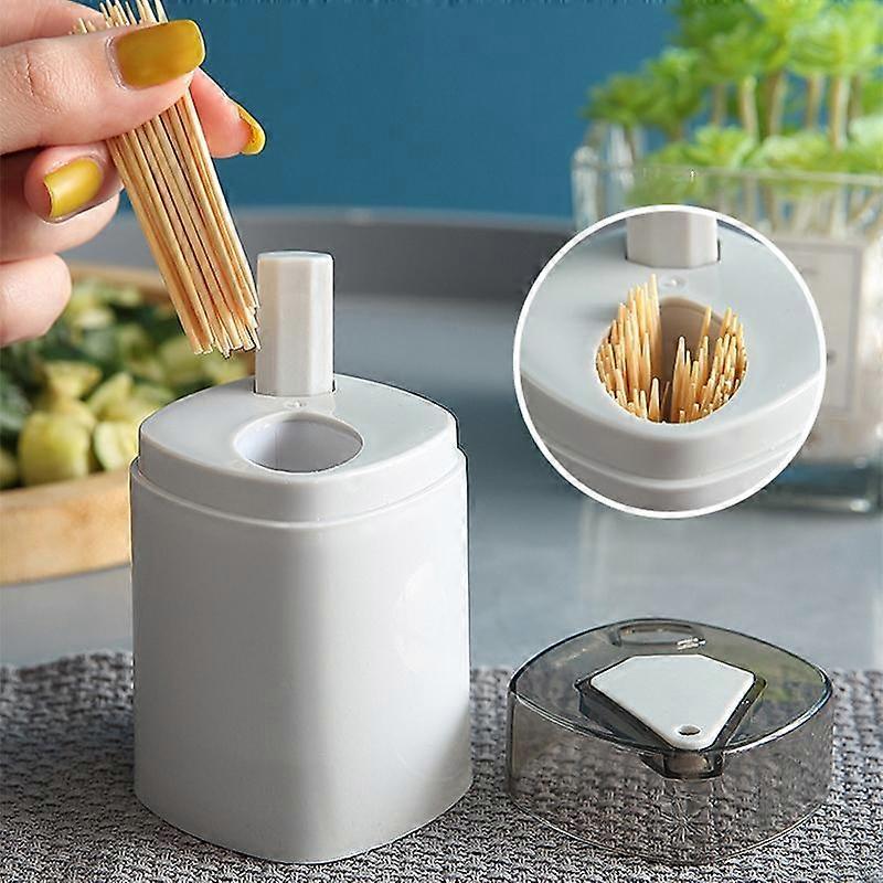 Automatic Pop-up Light Luxury Nordic Press Type Portable Creative Kitchen Tool New Toothpick Box Toothpick Can Household 1Pcs High-end