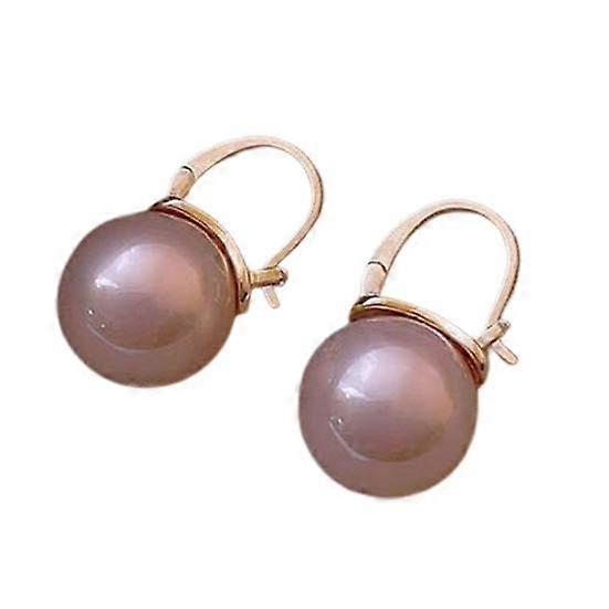 1 Pair Lady Drop Earrings Imitation Pearl Contracted Vintage Elegant Geometric Dangle Earrings