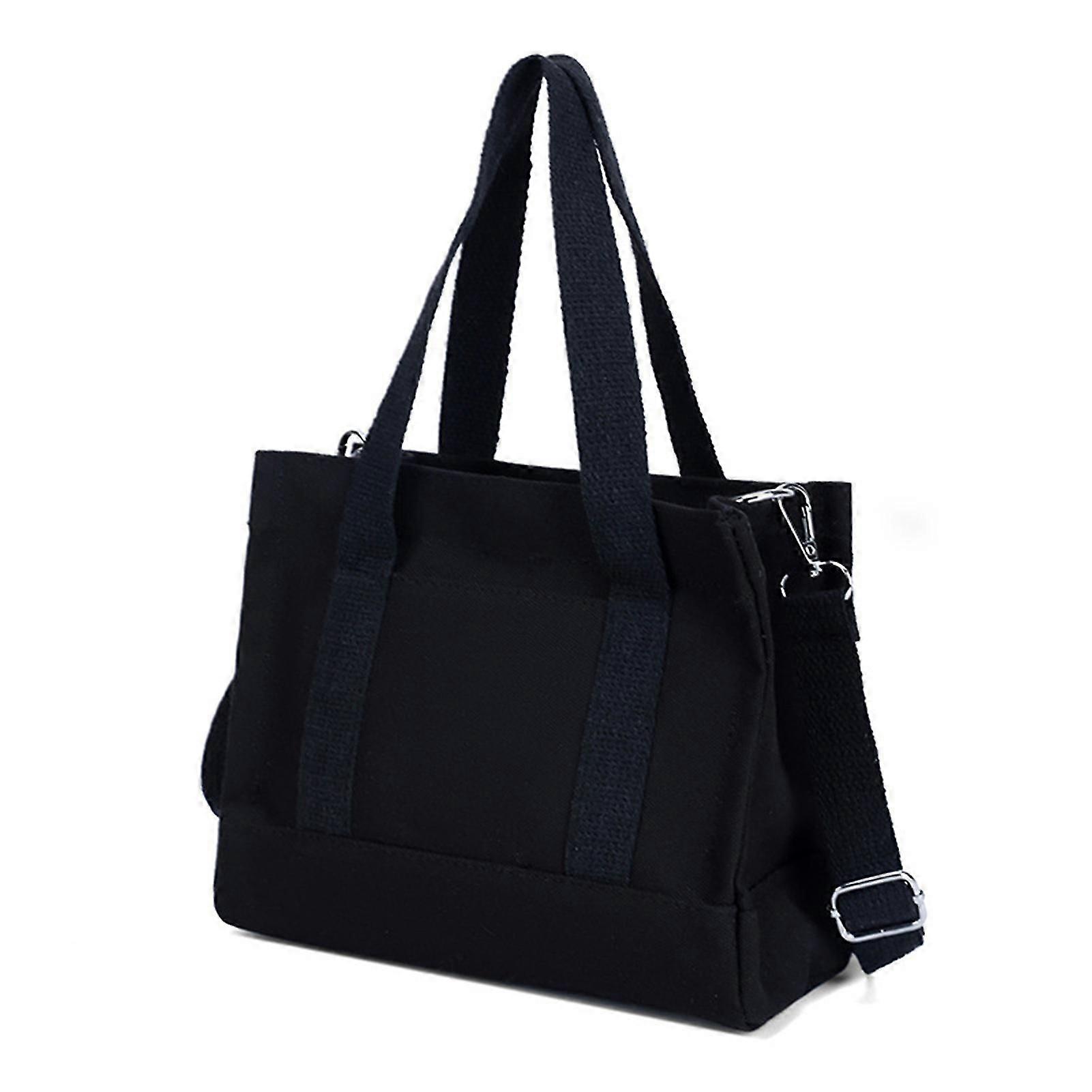 Versatile Canvas Shoulder Bag Large Capacity Anti-theft Square Lunch Bag