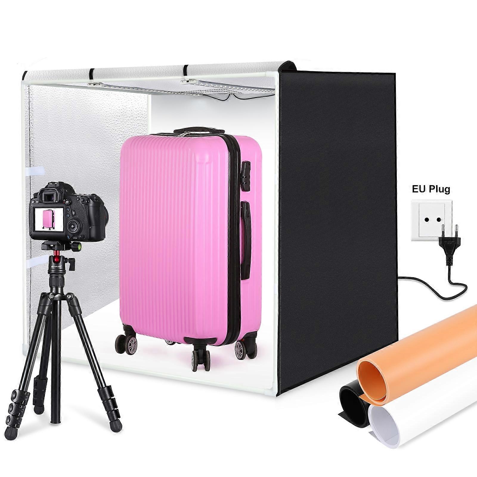 PULUZ 80 cm opvouwbare draagbare 80W 9050LM wit licht fotoverlichting Studio Shooting Tent Box Kit met 3 kleuren achtergronden
